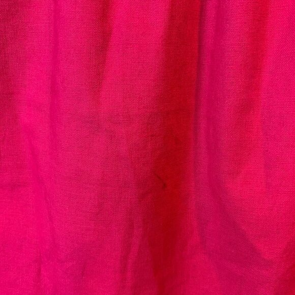 J.Crew Factory $70 Scalloped Linen Cotton Skirt Begonia Pink Size 6 AL195 - Picture 6 of 6